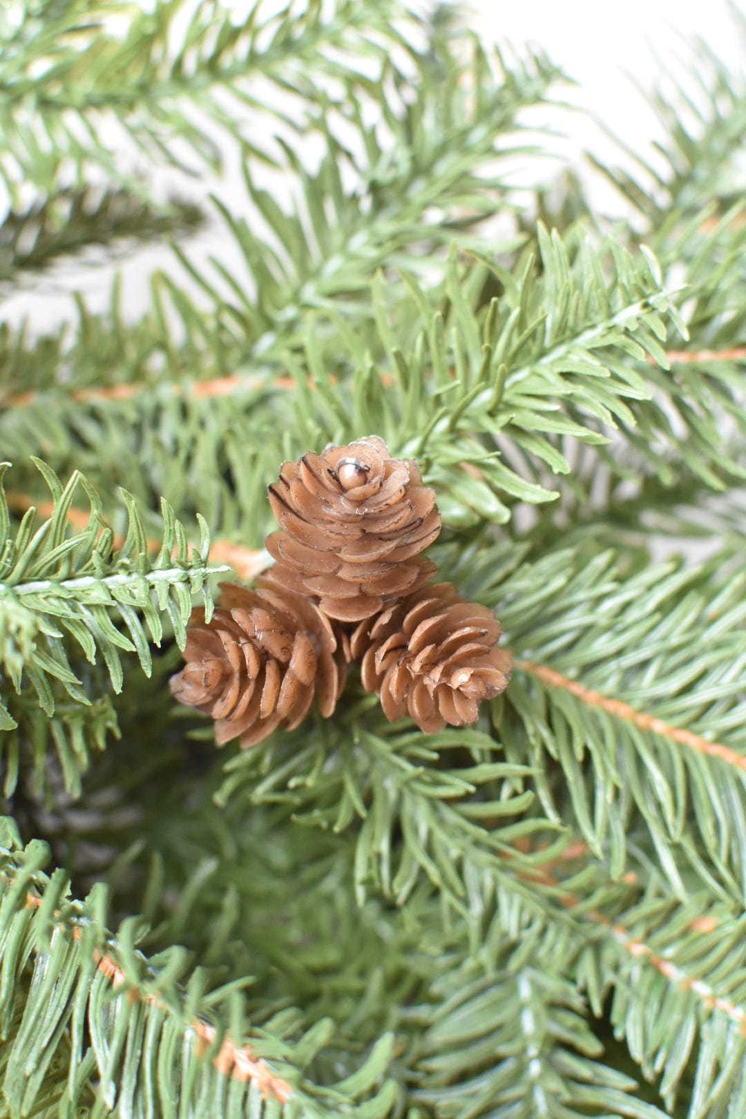 24" Faux Green Spruce Real Touch Wreath w/Faux Pinecones (Online Exclusive)