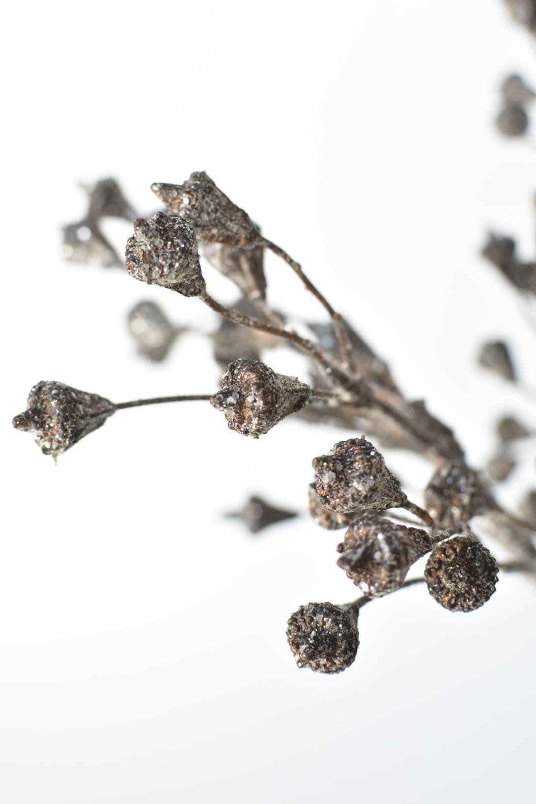 21" Faux Ice Glittered Twig with Pod Bundle (3 Stems) (Online Exclusive)