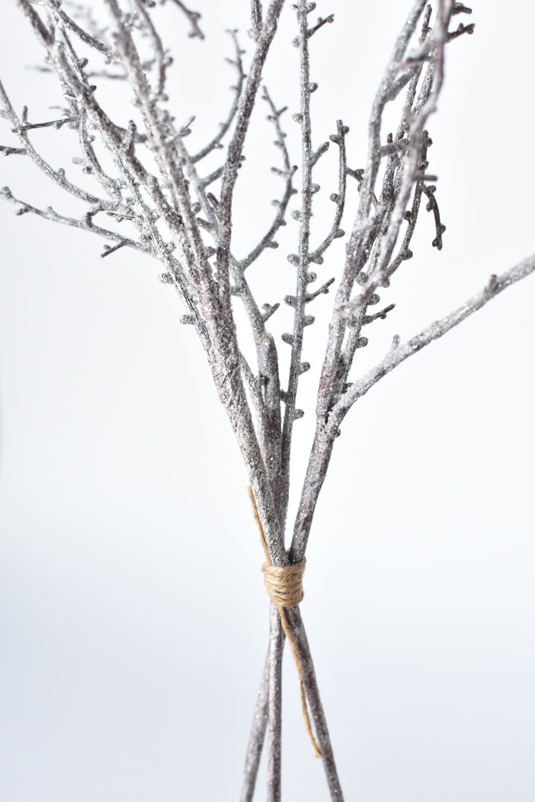 31" Faux Ice Glittered Twig Bundle (3 Stems) (Online Exclusive)