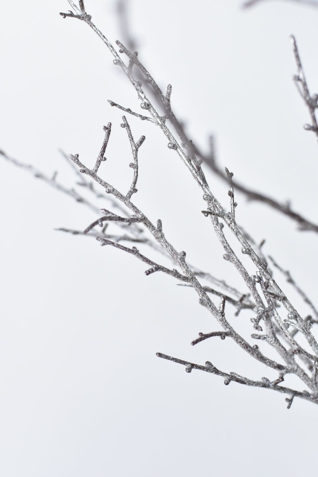 31" Faux Ice Glittered Twig Bundle (3 Stems) (Online Exclusive)