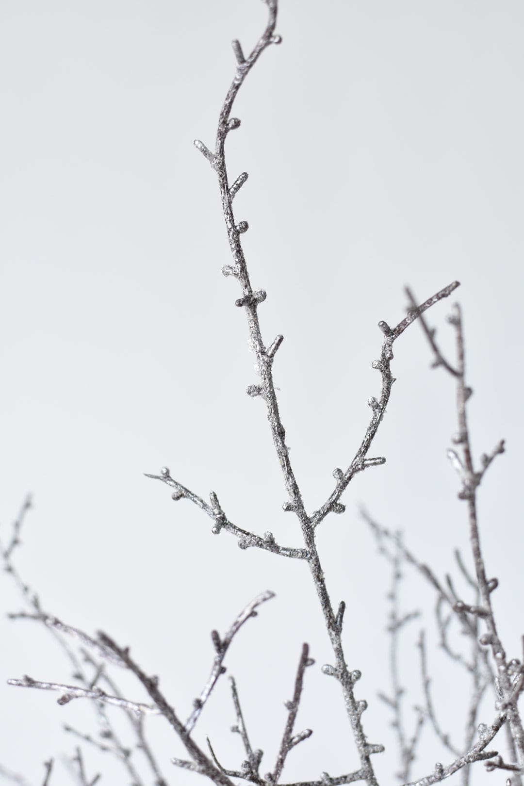 31" Faux Ice Glittered Twig Bundle (3 Stems) (Online Exclusive)