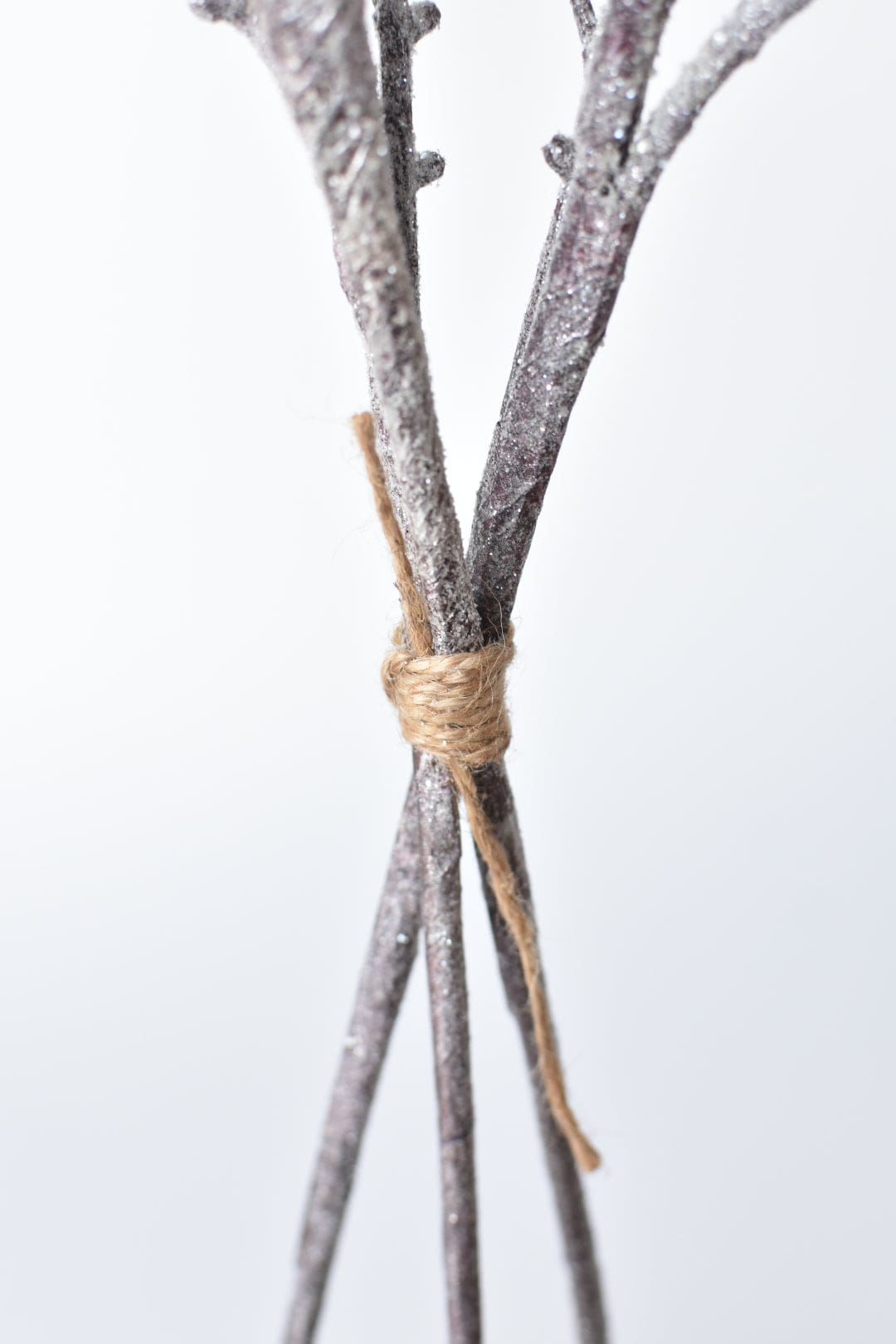 31" Faux Ice Glittered Twig Bundle (3 Stems) (Online Exclusive)