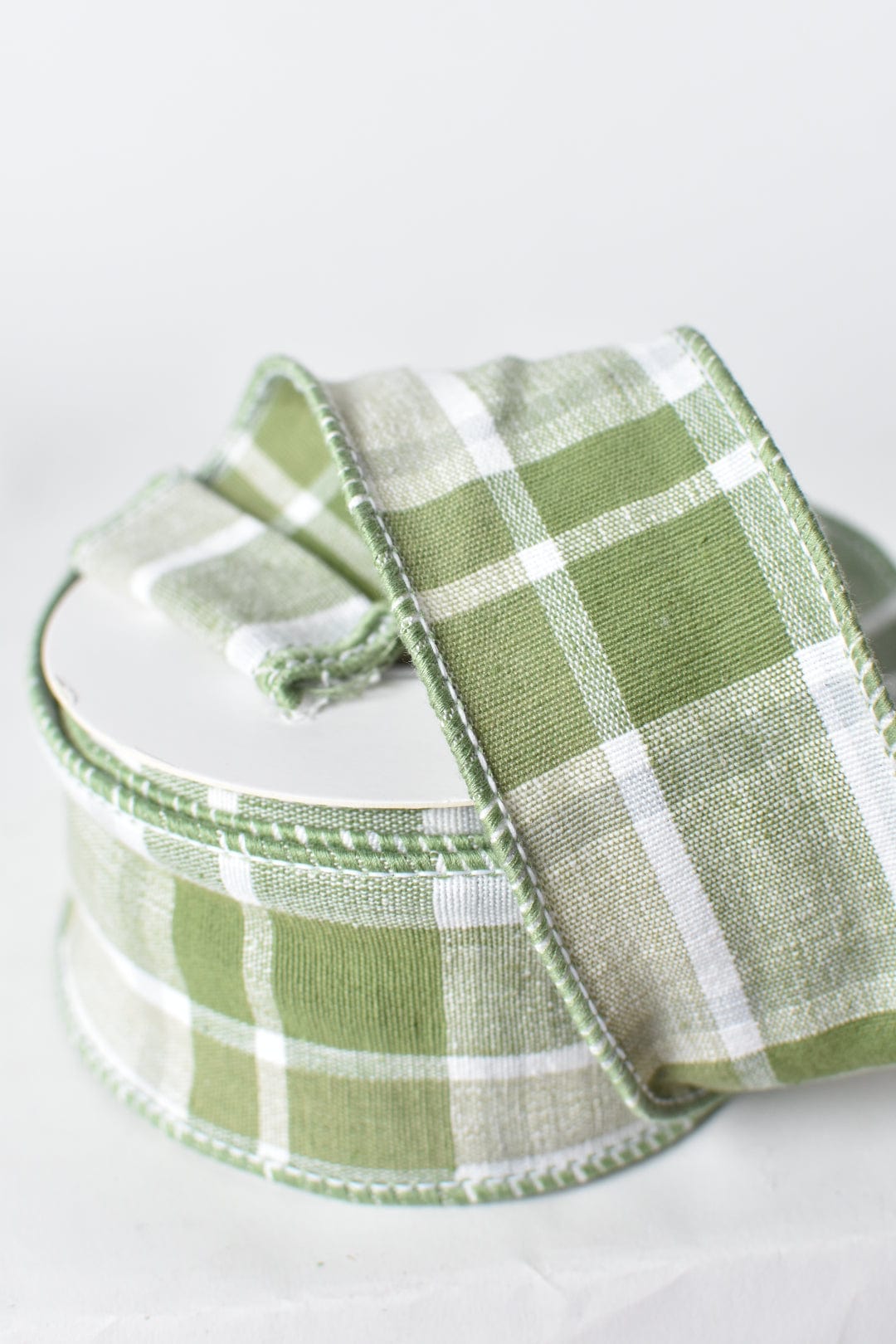 2.5"X10yd Green Plaid Wired Ribbon (Online Exclusive)