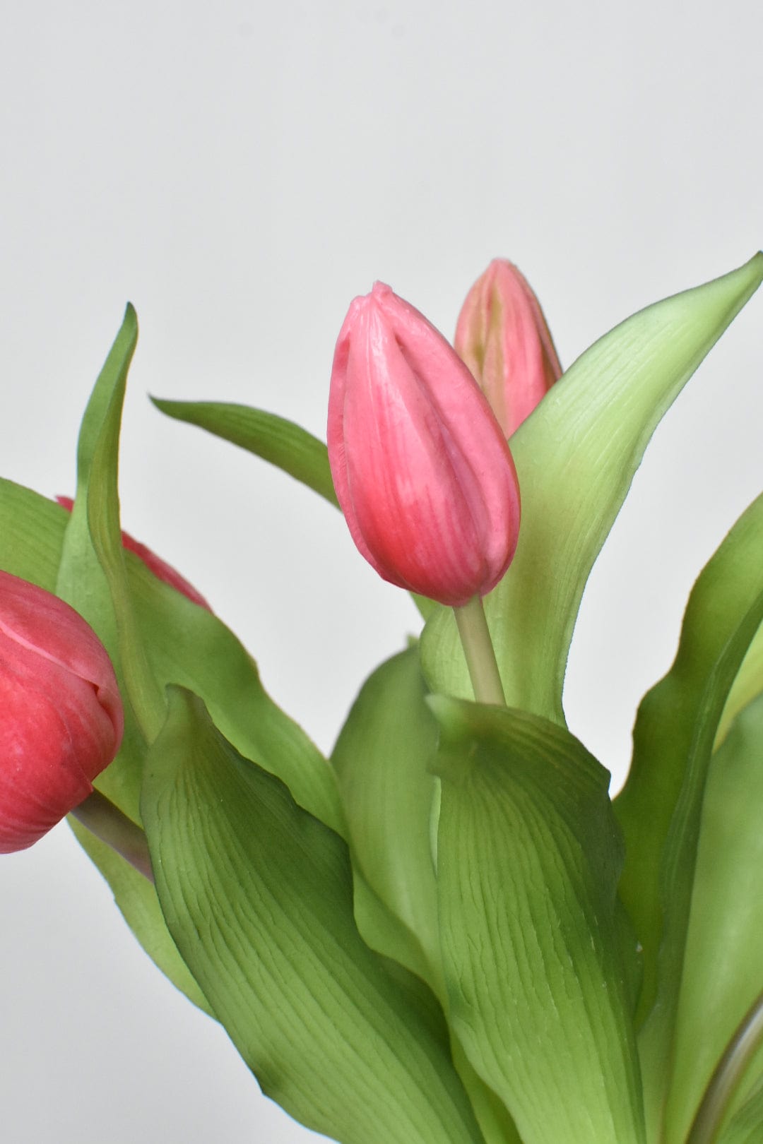 11.75" Faux Real Touch Dark Pink Tulip Stem Bundle (Online Exclusive)
