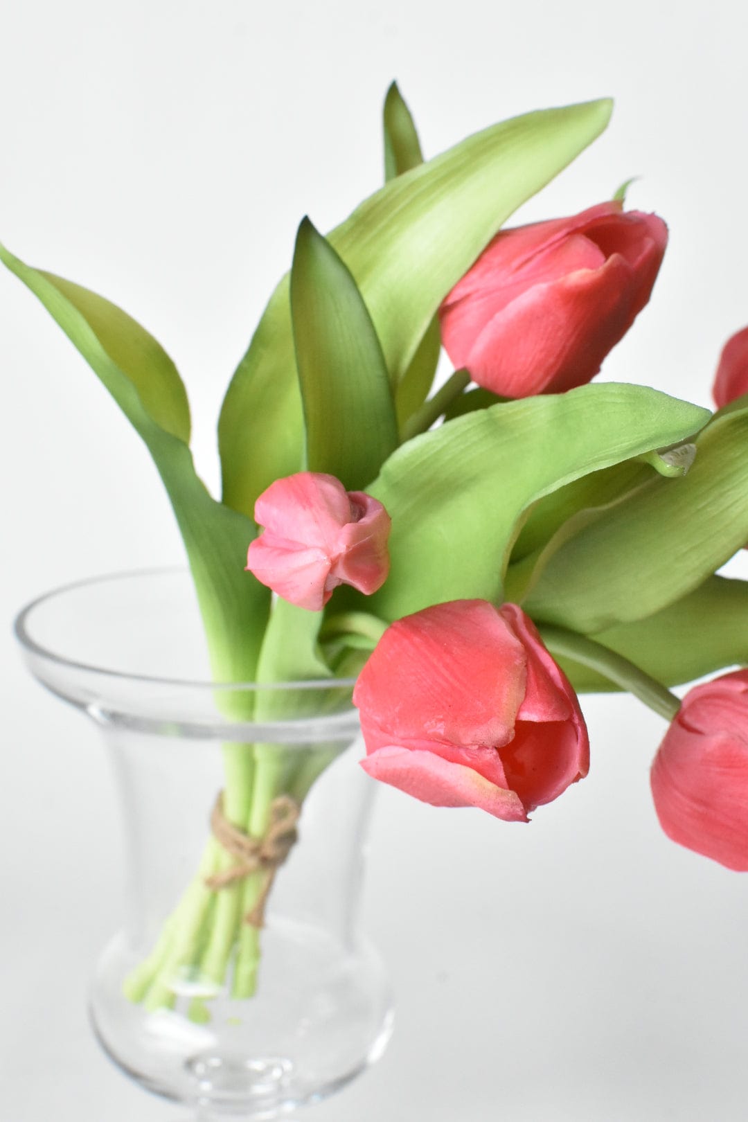 11.75" Faux Real Touch Dark Pink Tulip Stem Bundle (Online Exclusive)