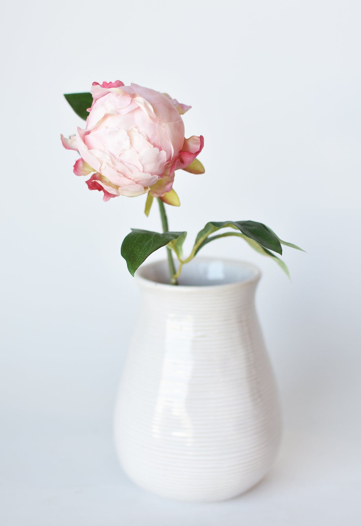 18" Faux Peony Bud Stem Light Pink (Online exclusive)
