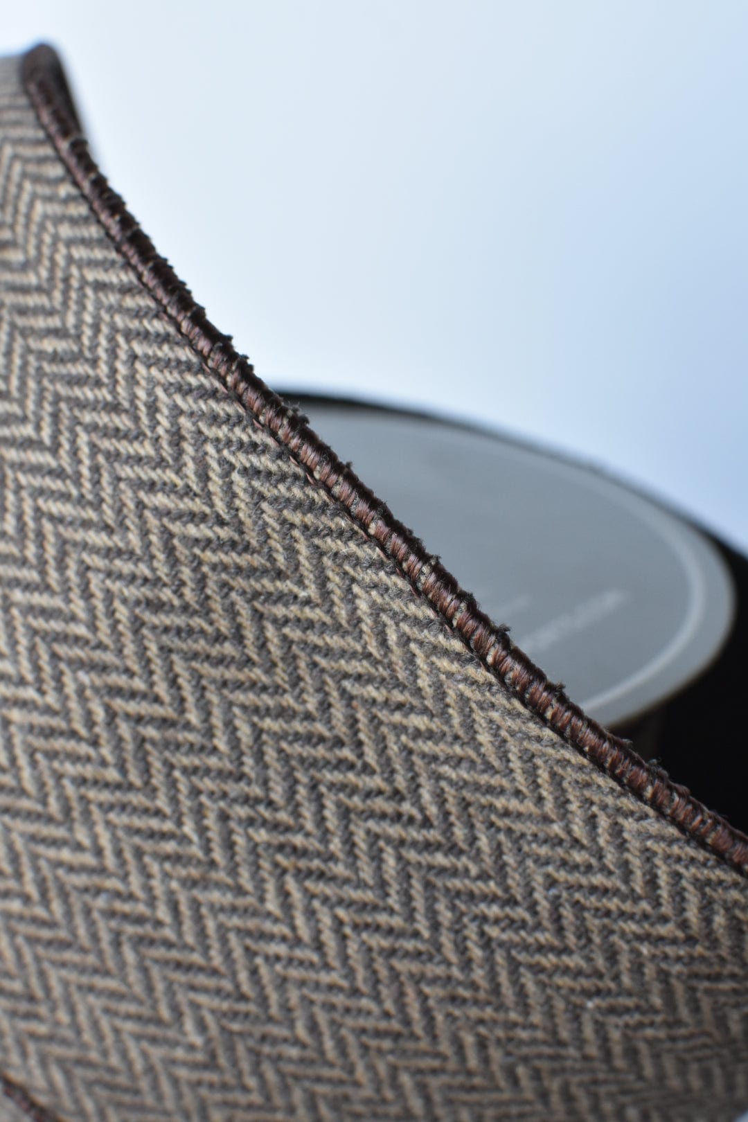 4" x 10yd Brown/Tan Woven Herringbone Ribbon (Online Exclusive)