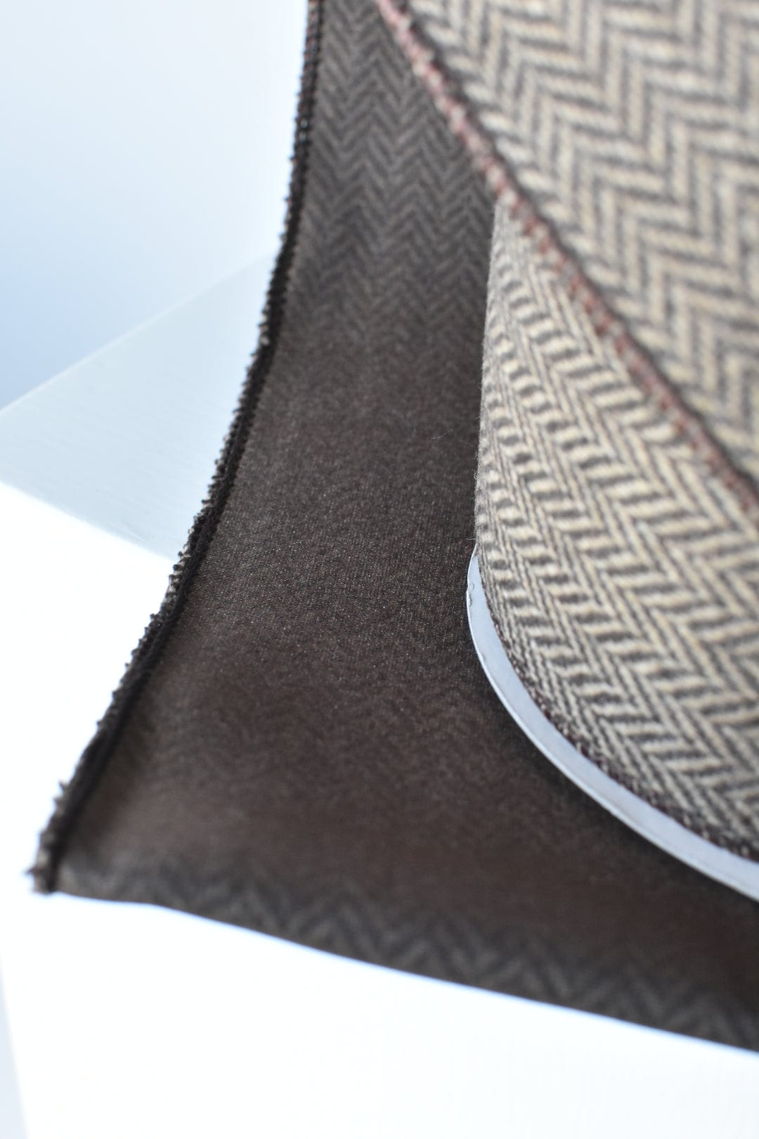4" x 10yd Brown/Tan Woven Herringbone Ribbon (Online Exclusive)