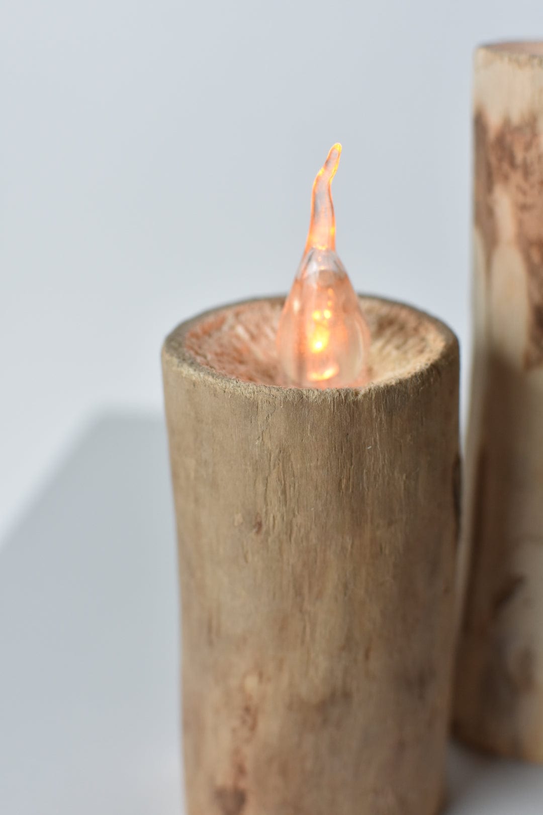Wooden Faux LED Candles (2 Sizes available) (Online Exclusive)