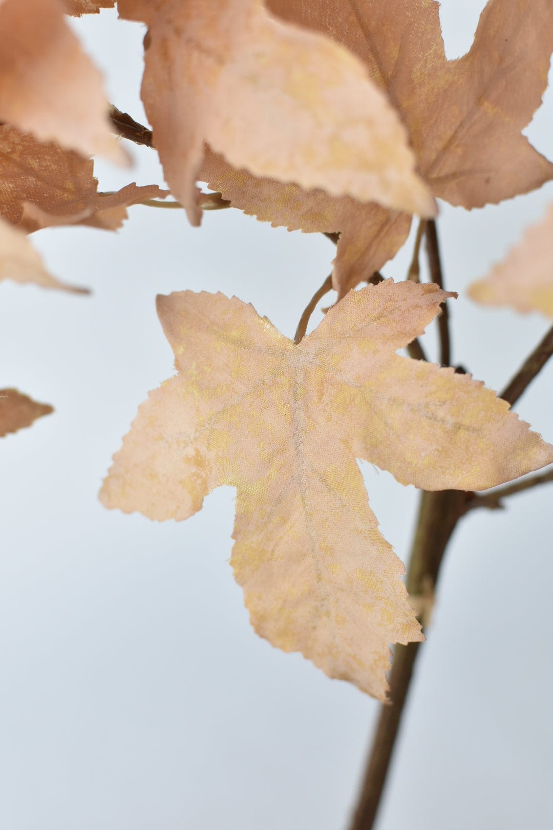 34" Faux Tan Maple Leaf Bundle (includes 2 Stems) (Online Exclusive)
