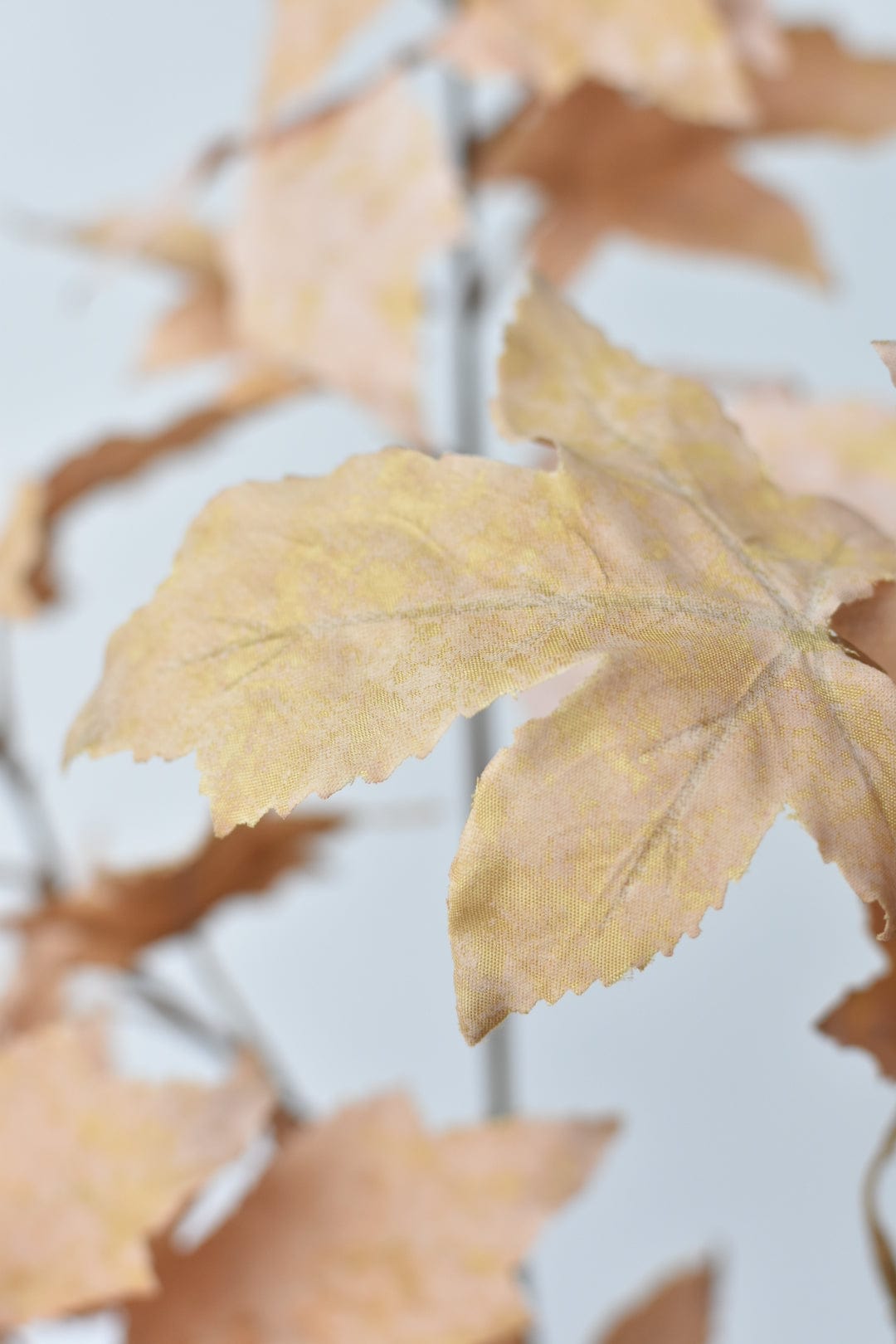 34" Faux Tan Maple Leaf Bundle (includes 2 Stems) (Online Exclusive)