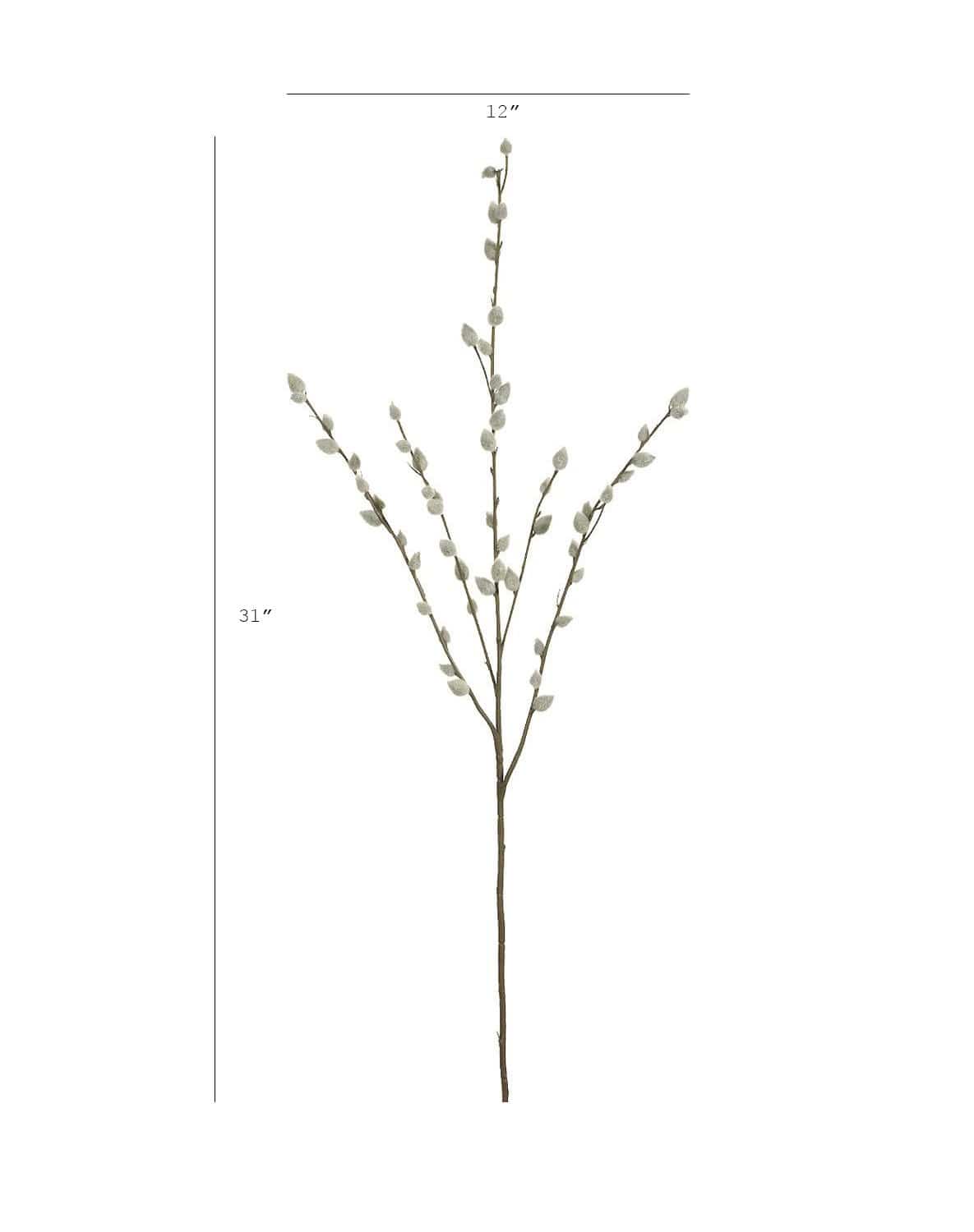 31" Faux Pussy Willow Stem (online exclusive)