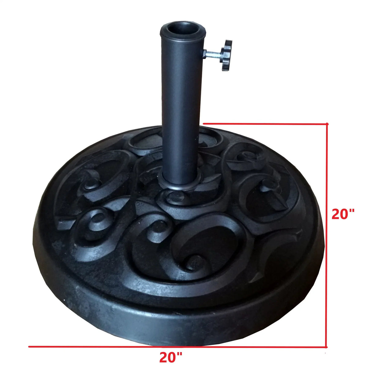 8.8 Feet Outdoor Aluminum Patio Umbrella Market (Online Exclusive) Umbrella With 33 Pounds Round Resin Umbrella Base in Yellow