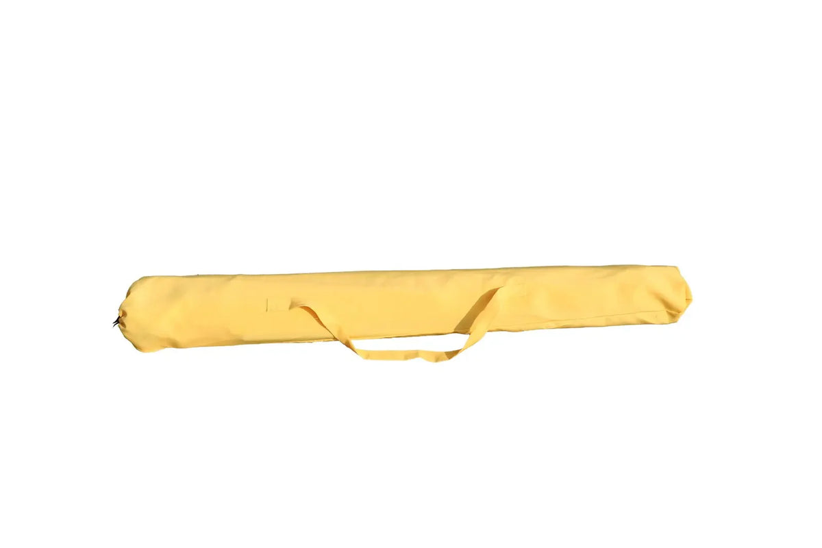 8.8 Feet Outdoor Aluminum Patio Umbrella Market (Online Exclusive) Umbrella With 33 Pounds Round Resin Umbrella Base in Yellow