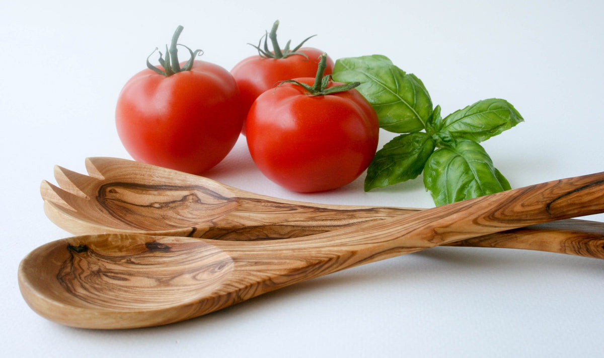 Hand Crafted Olive Wood Salad Servers (online exclusive)