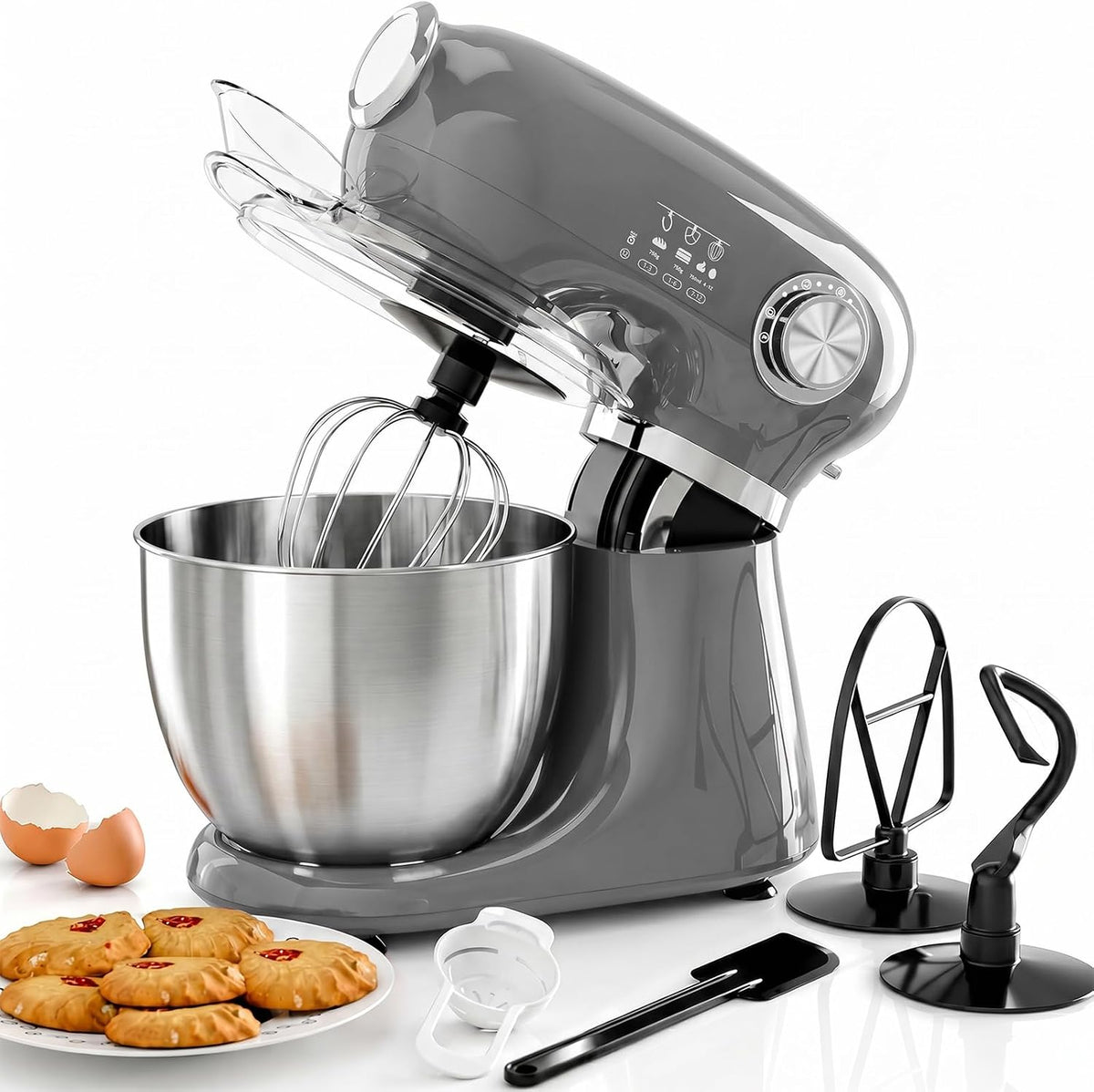 Kismile Stand Mixer, 5.5-Quart Electric Mixer with 12 (Online Exclusive) Speeds CF3715