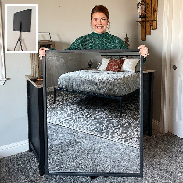 51 Inch Matte Black Hanging Mirror (Online Exclusive)