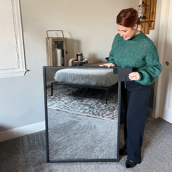 51 Inch Matte Black Hanging Mirror (Online Exclusive)
