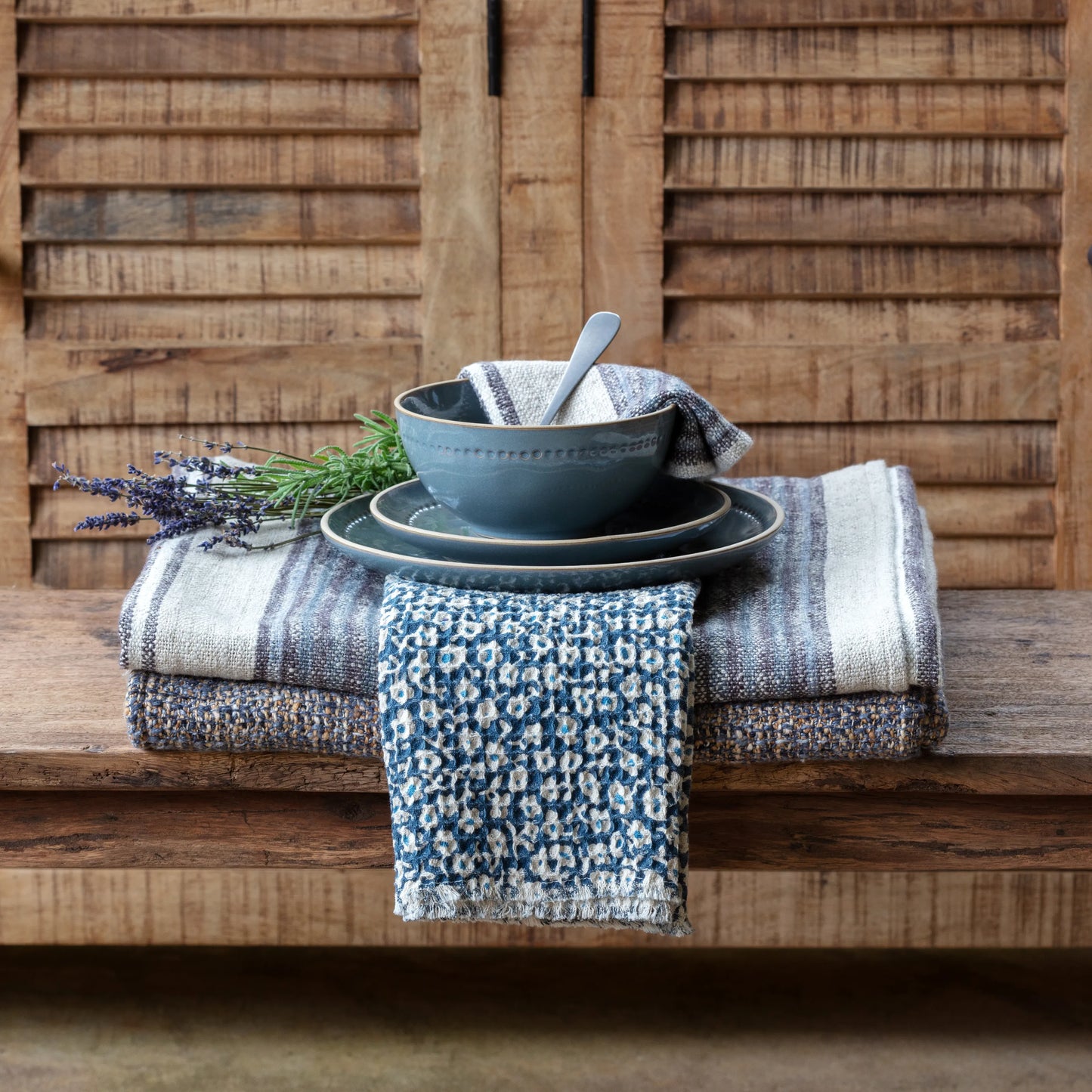 CORNFLOWER FLORAL DISHTOWEL