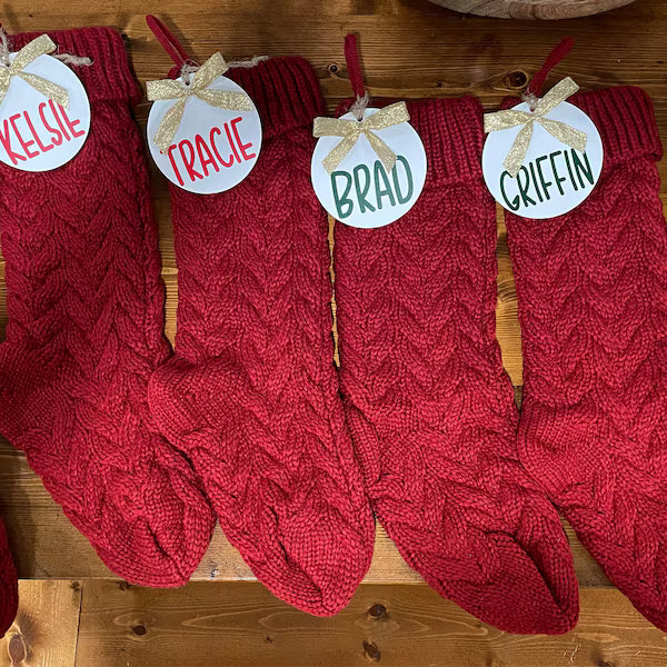Red Knitted Christmas Stocking (Online Exclusive)