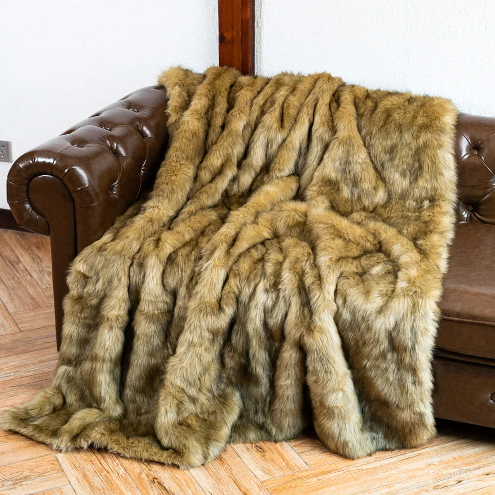 LUX Heavy Faux Fur Throw Blanket (Online Exclusive)