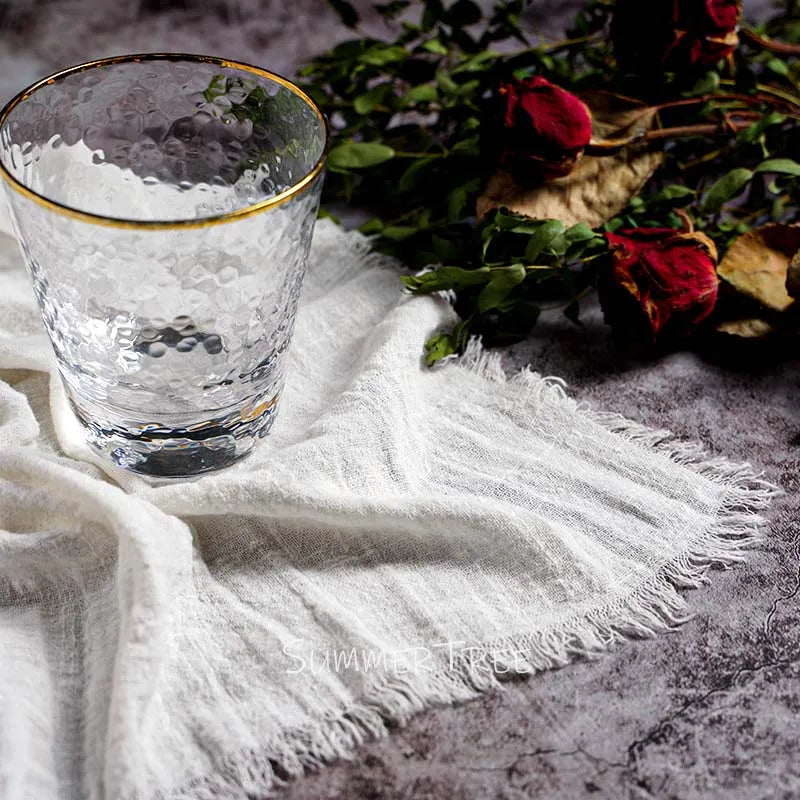10pcs Large Napkins 41x41cm Rustic Cotton Gauze Napkin Muslin Tea Towel Dinner Retro Cheesecloth (Online Exclusive) Wedding Party Linen Decor