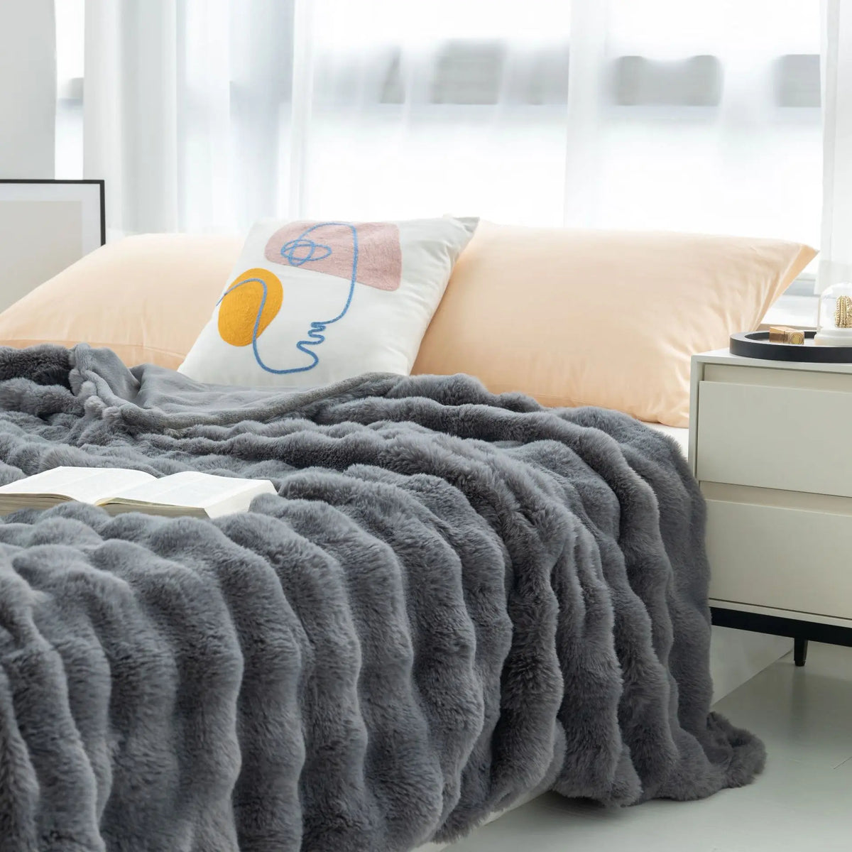 Lux Faux Fur Throw Blanket (Online Exclusive)