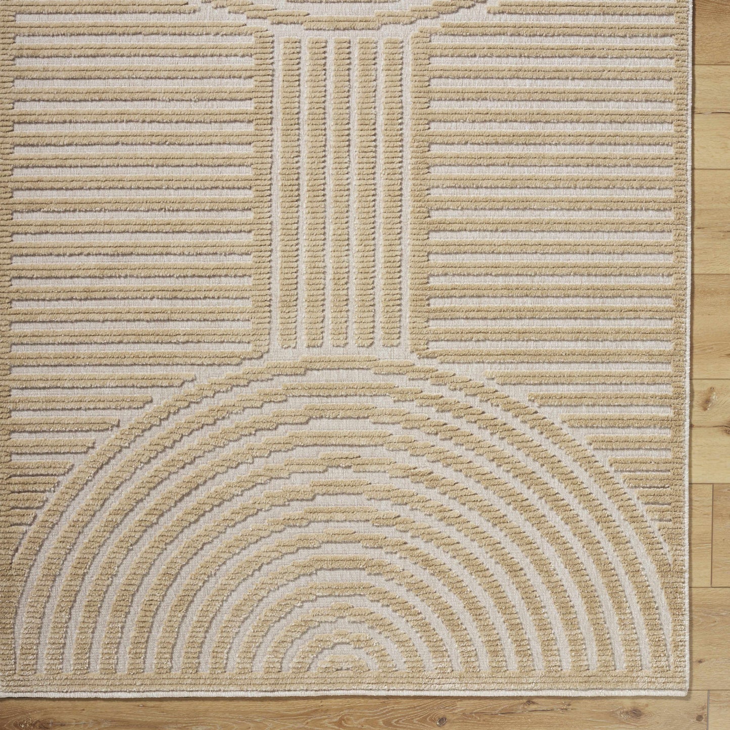 Deron Beige Washable Area Rug (online exclusive