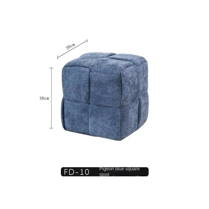 MOMO Chenille Mesh Red Woven Bench (Online Exclusive) Short Stool Shoe Changing Stool Living Room Sofa Stool Household Small Stools