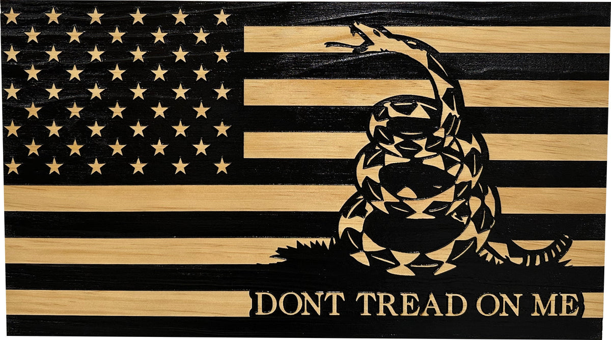 Dont Tread On Me (Online Exclusive) Secure Decorative Wall-Mounted Gun Cabinet (Stripes)