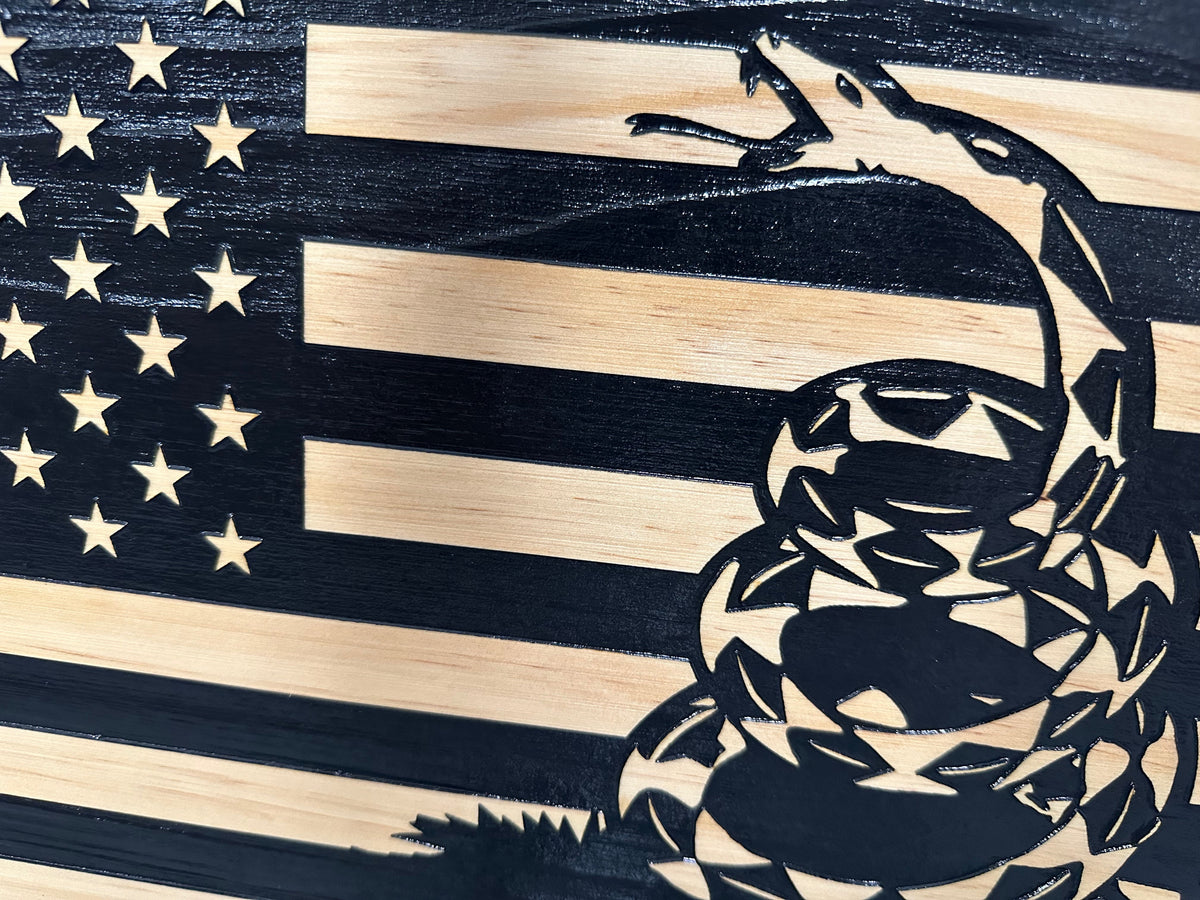 Dont Tread On Me (Online Exclusive) Secure Decorative Wall-Mounted Gun Cabinet (Stripes)