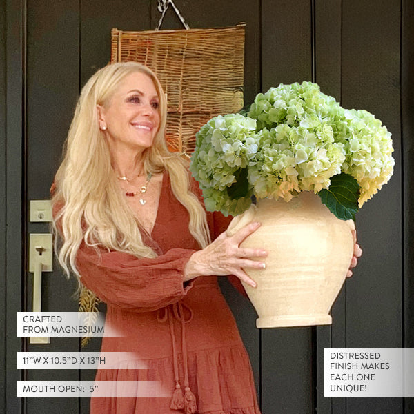 Aged Terracotta Vase with Handles (Online Exclusive)
