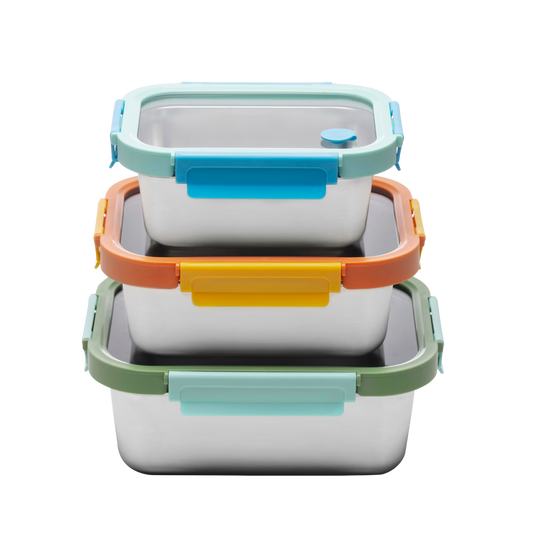 Multicolor Microwave Safe Stainless Steel Set (Online Exclusive)