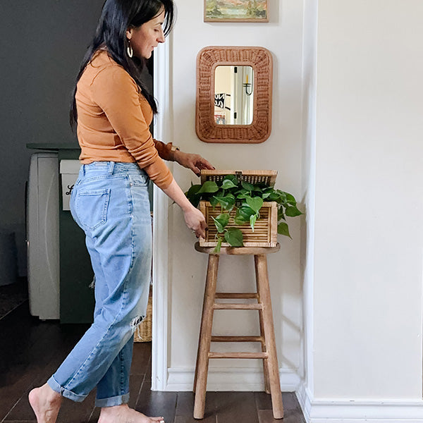 Woven Storage Boxes with Metal Clasps, Set of 3 (Online Exclusive)