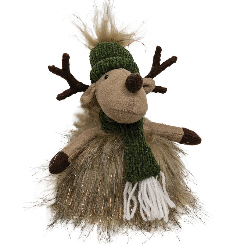 GREEN SPARKLE MINI REINDEER