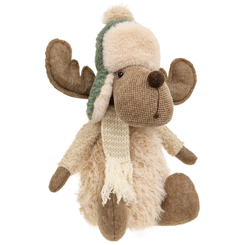 TEAL SHERPA TRAPPER HAT REINDEER