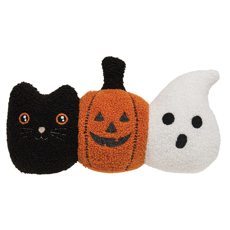 PLUSH CAT PUMPKIN GHOST TRIO