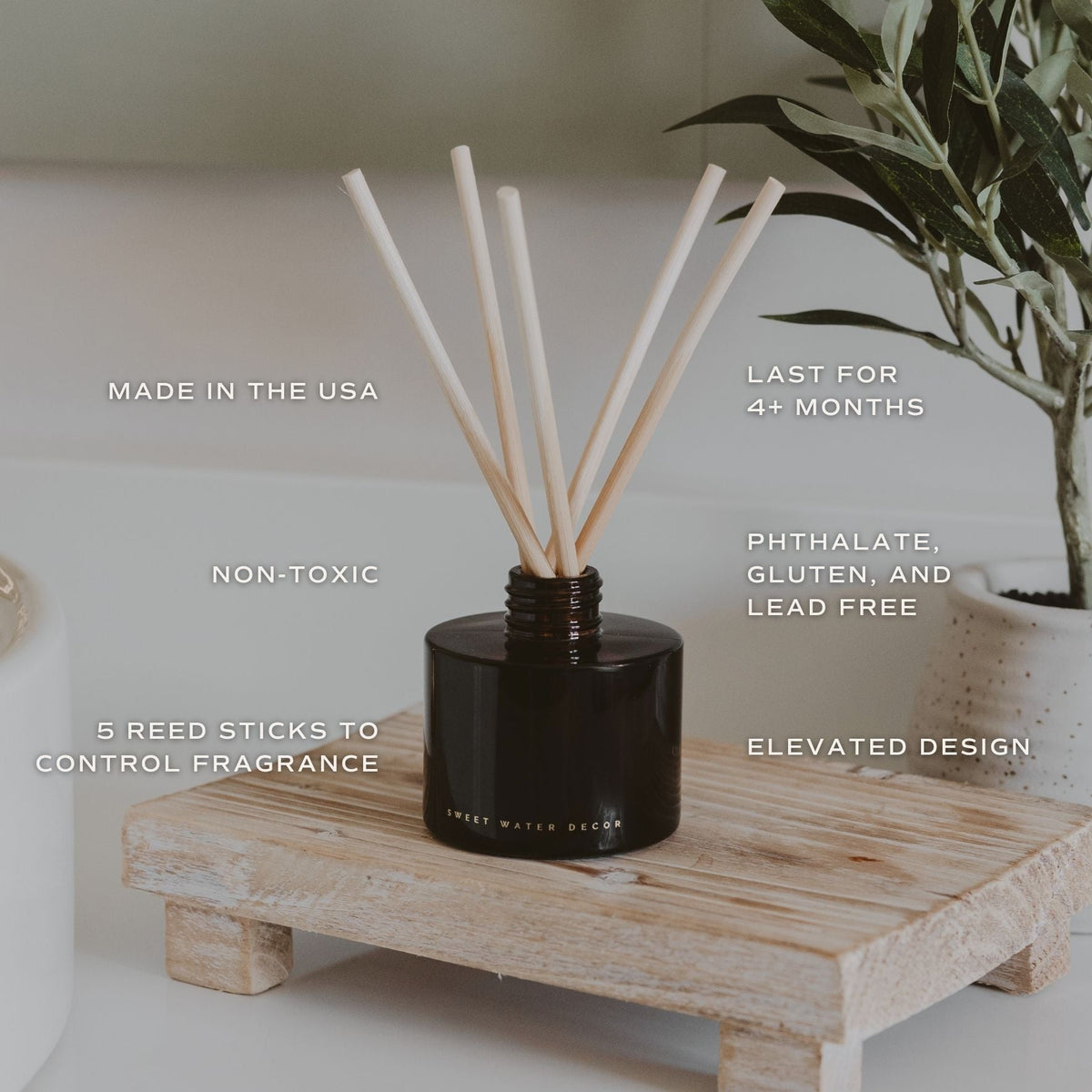 Warm and Cozy Amber Tinted Glass Jar Reed Diffuser (Online Exclusive