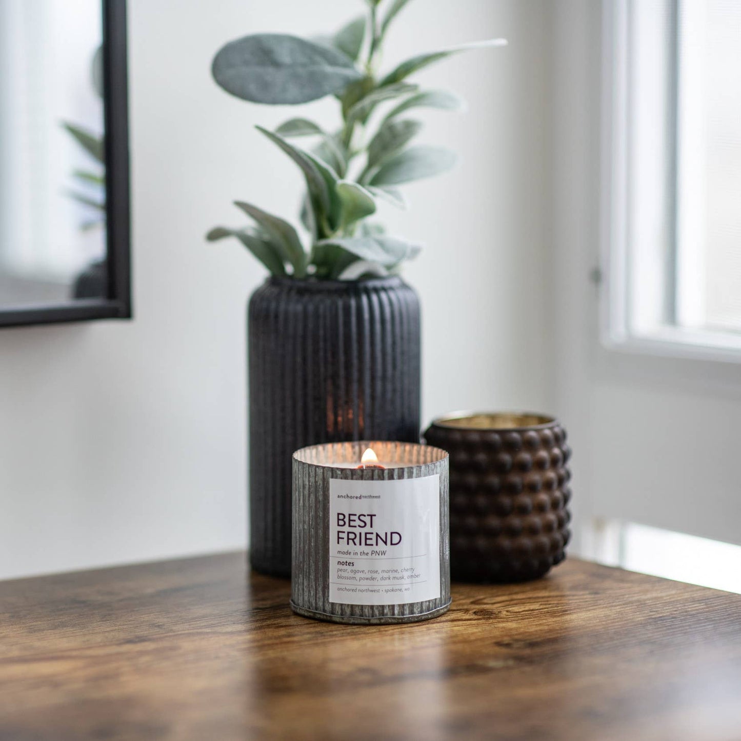 Sea Salt & Orchid Rustic Wood Wick Candle