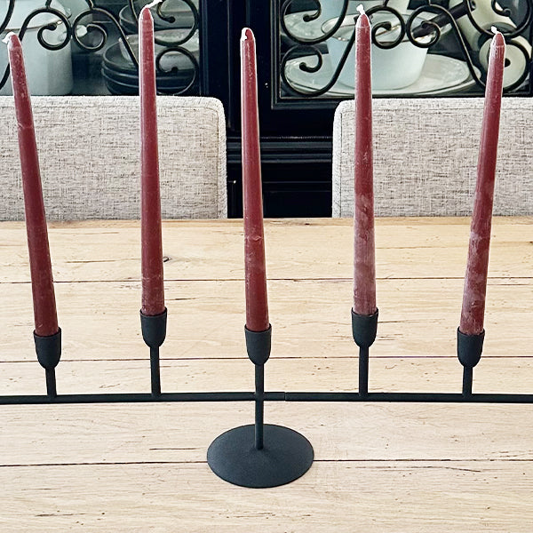 Matte Black 11-Taper Candle Holder (Online Exclusive)