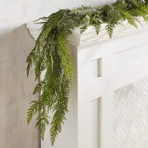 6' Faux Realistic Cedar Deluxe Garland (Online exclusive)