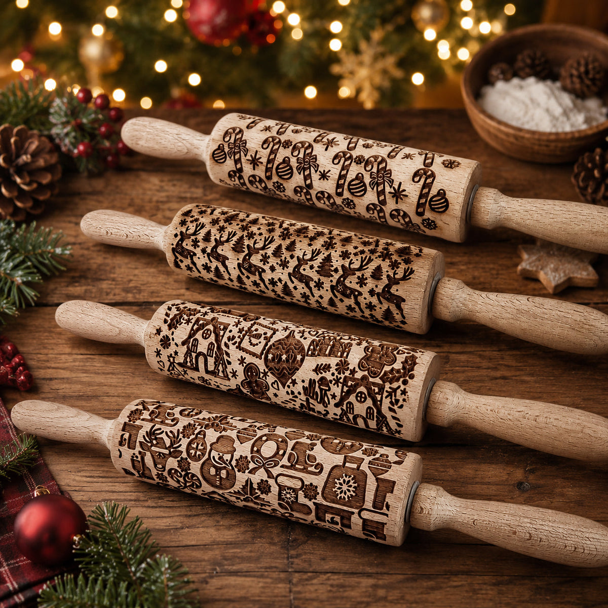 Christmas Rolling Pin Set | 10 Styles (Online Exclusive)