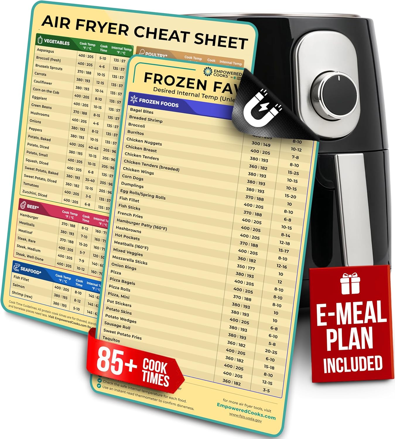 Magnetic Air Fryer Cheat Sheet Set (Online Exclusive)