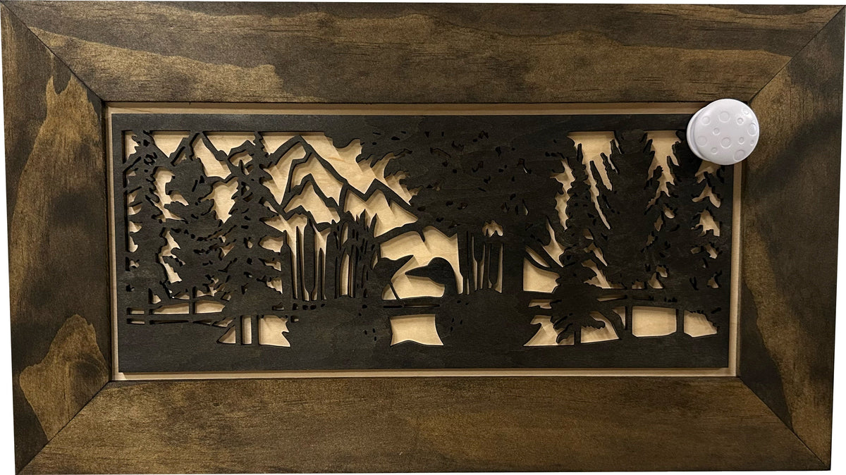 Wood Gun Cabinet (Online Exclusive) Ducks On A Pond Wall Decoration - Hidden Gun Safe To Securely Store Your Gun In Plain Sight by Bellewood Designs
