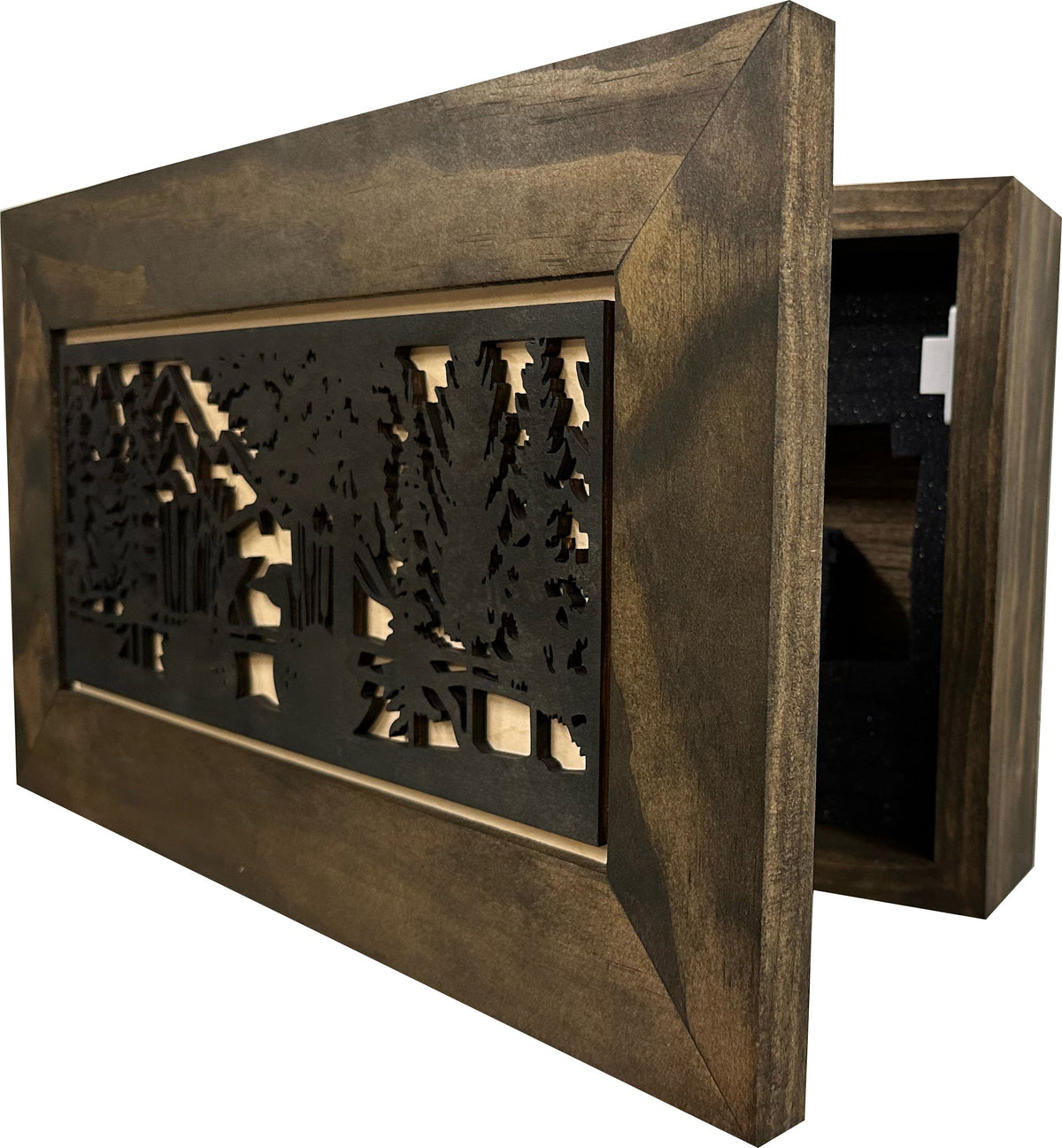 Wood Gun Cabinet (Online Exclusive) Ducks On A Pond Wall Decoration - Hidden Gun Safe To Securely Store Your Gun In Plain Sight by Bellewood Designs