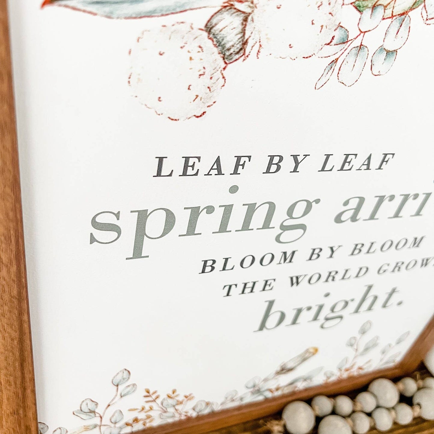 Leaf by Leaf Spring Arrives Signs