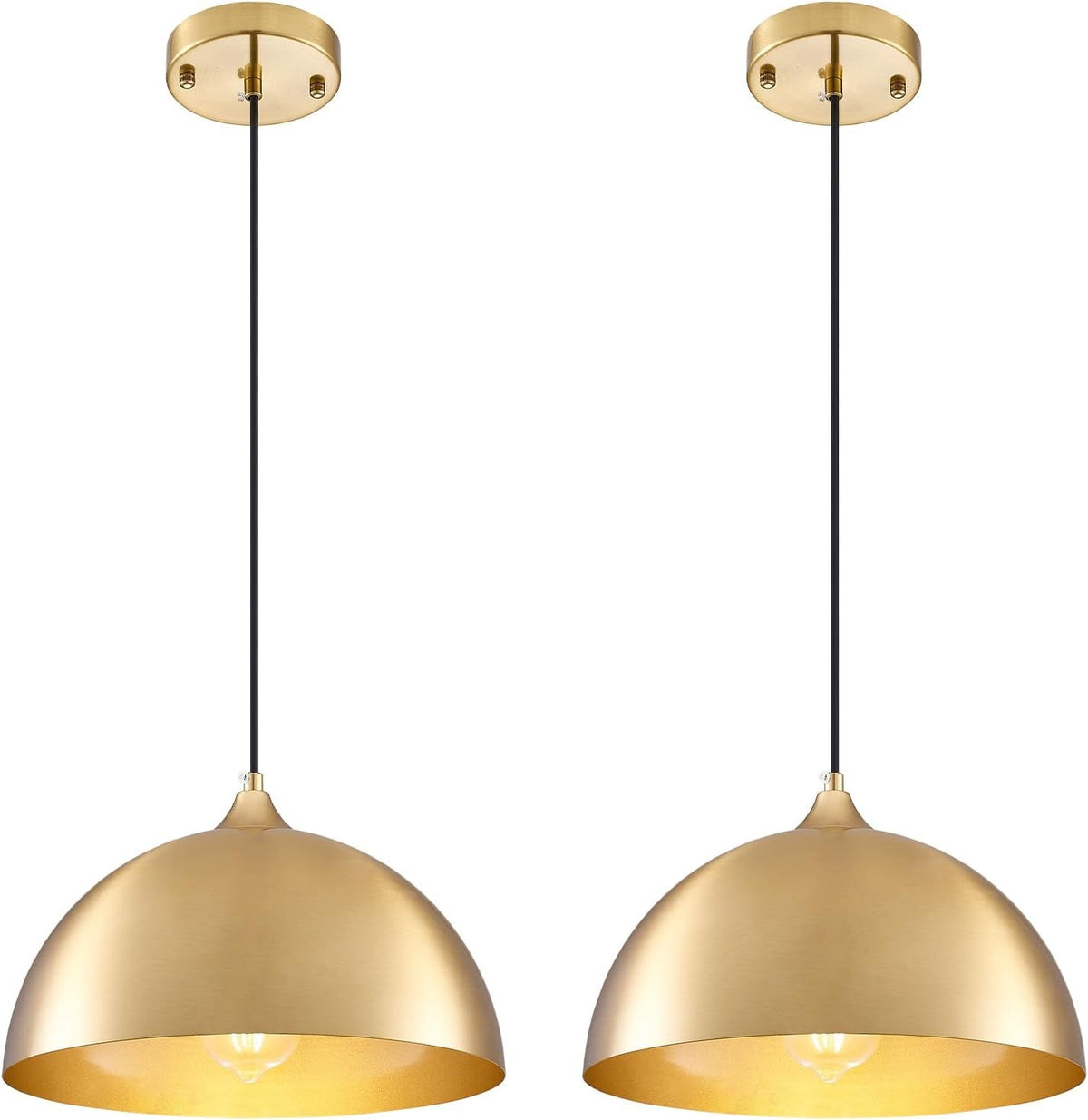 2 Farmhouse Dome Pendant Lights (Online Exclusive)