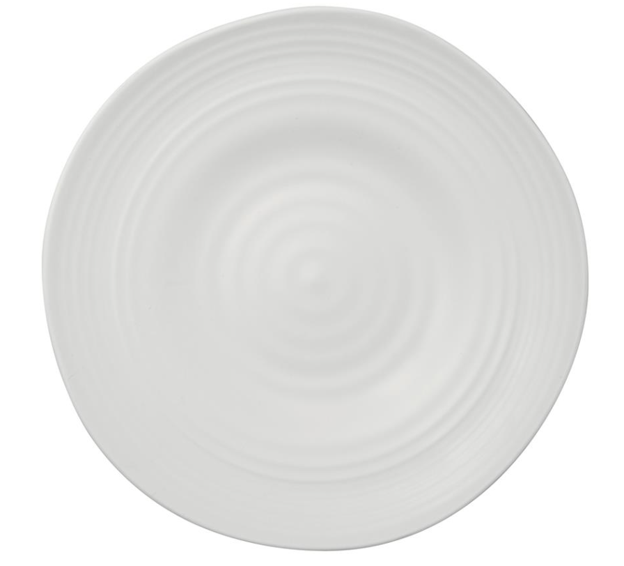 Gourmet White Dove Melamine Round Plate