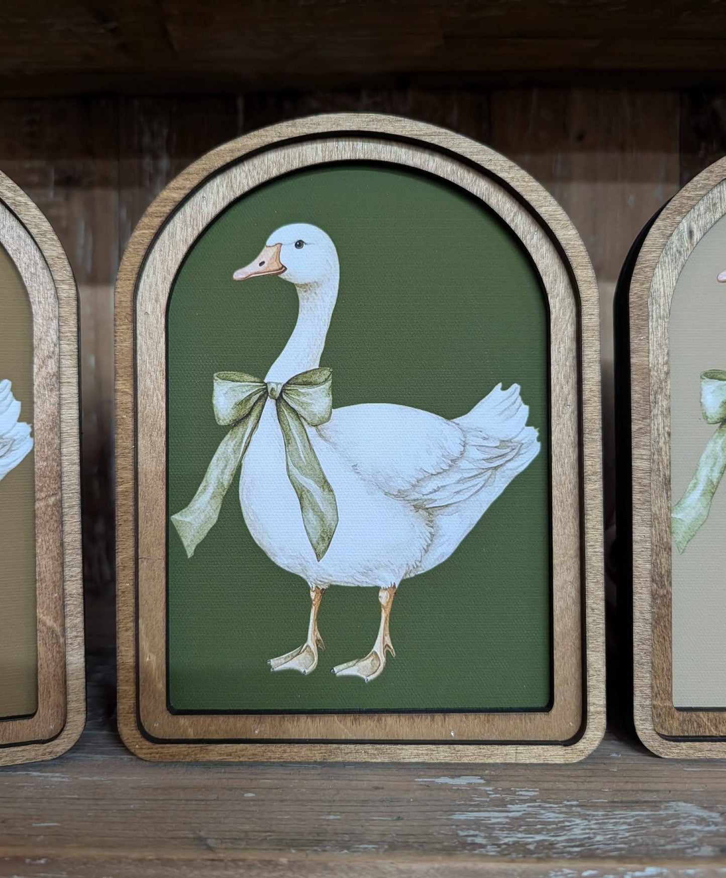 Arch Top Spring Goose Framed Art