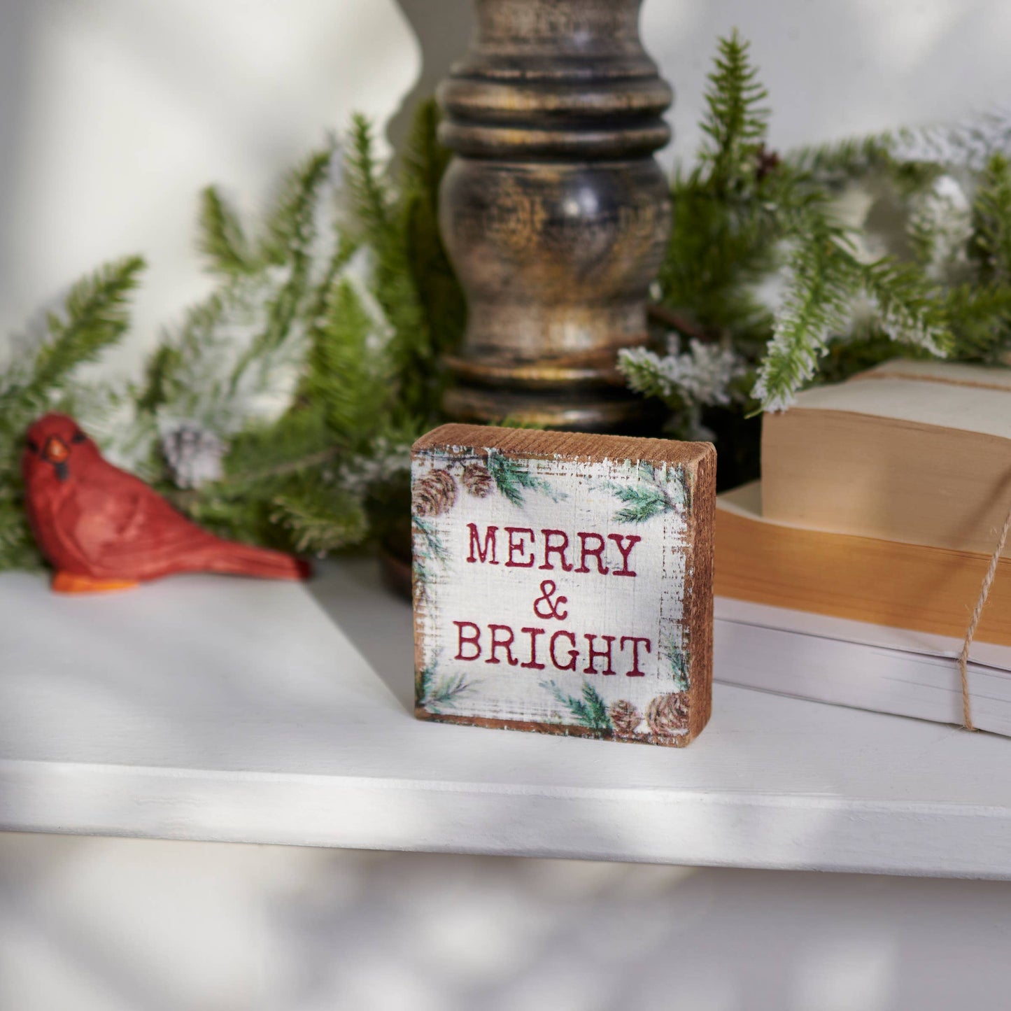 Merry & Bright Block Sign
